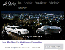 Tablet Screenshot of a-starlimousine.com